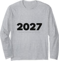 2027 Another Trip Around The Sun New Year Tee Long Sleeve T-Shirt - Adult Unisex Heather Grey