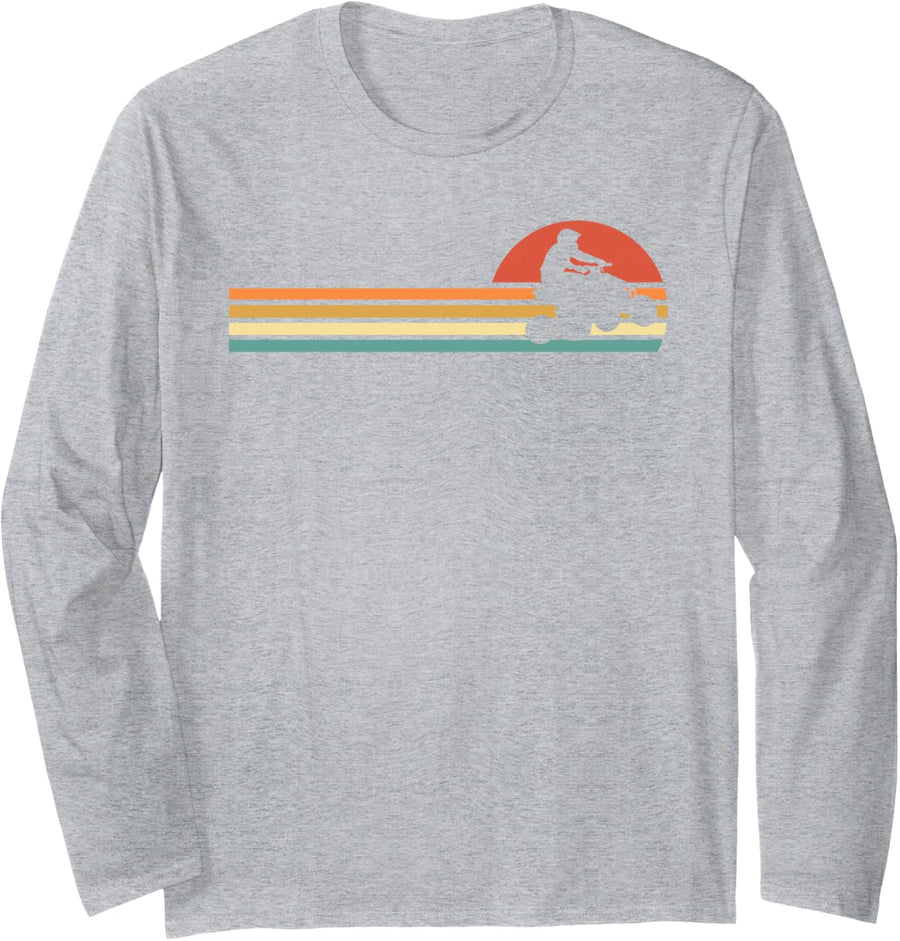 Retro ATV Long Sleeve T-Shirt - Adult Unisex Heather Grey