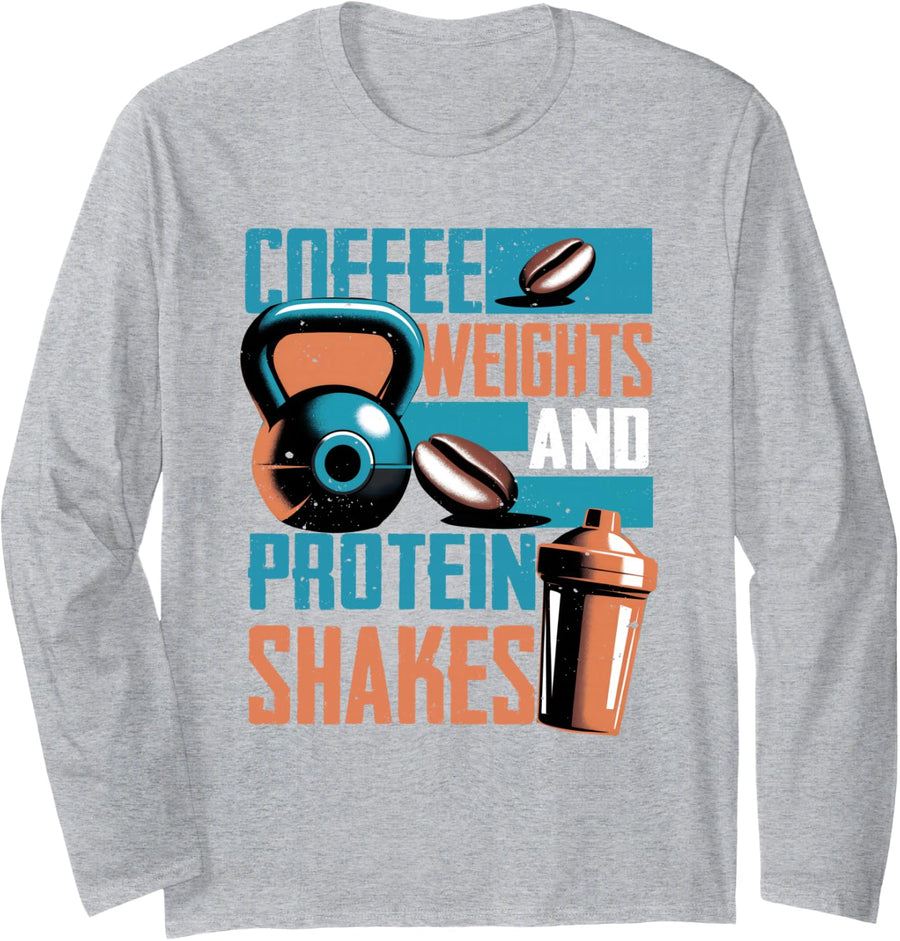 Workout Long Sleeve T-Shirt - Adult Unisex Heather Grey