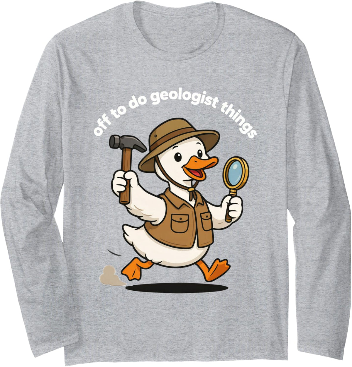 Geologist Geologists Geology Geoscientist Female Long Sleeve T-Shirt - Adult Unisex Heather Grey