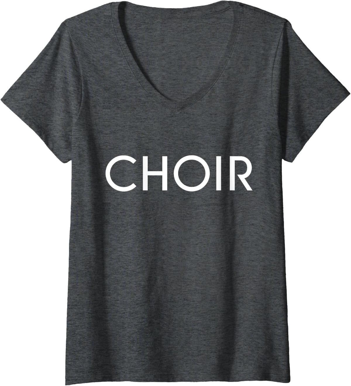 Choir Members Uniform - Choir V-Neck T-Shirt - Dark Heather Grey