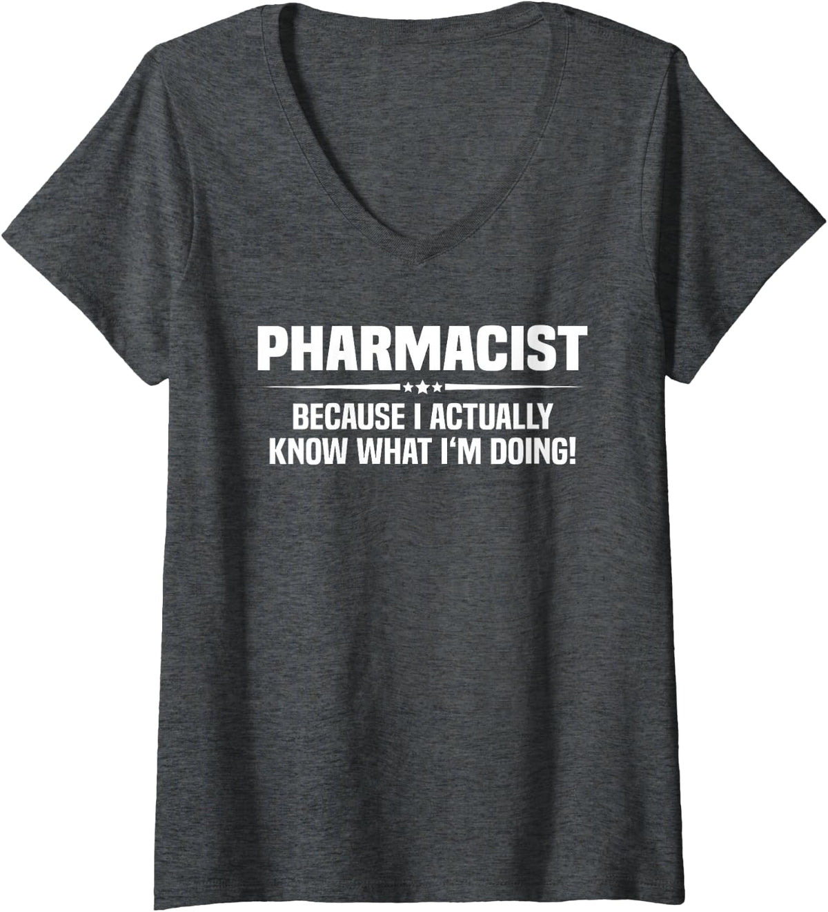Women's Pharmacist What I'm Doing V-Neck T-Shirt - Dark Heather Grey