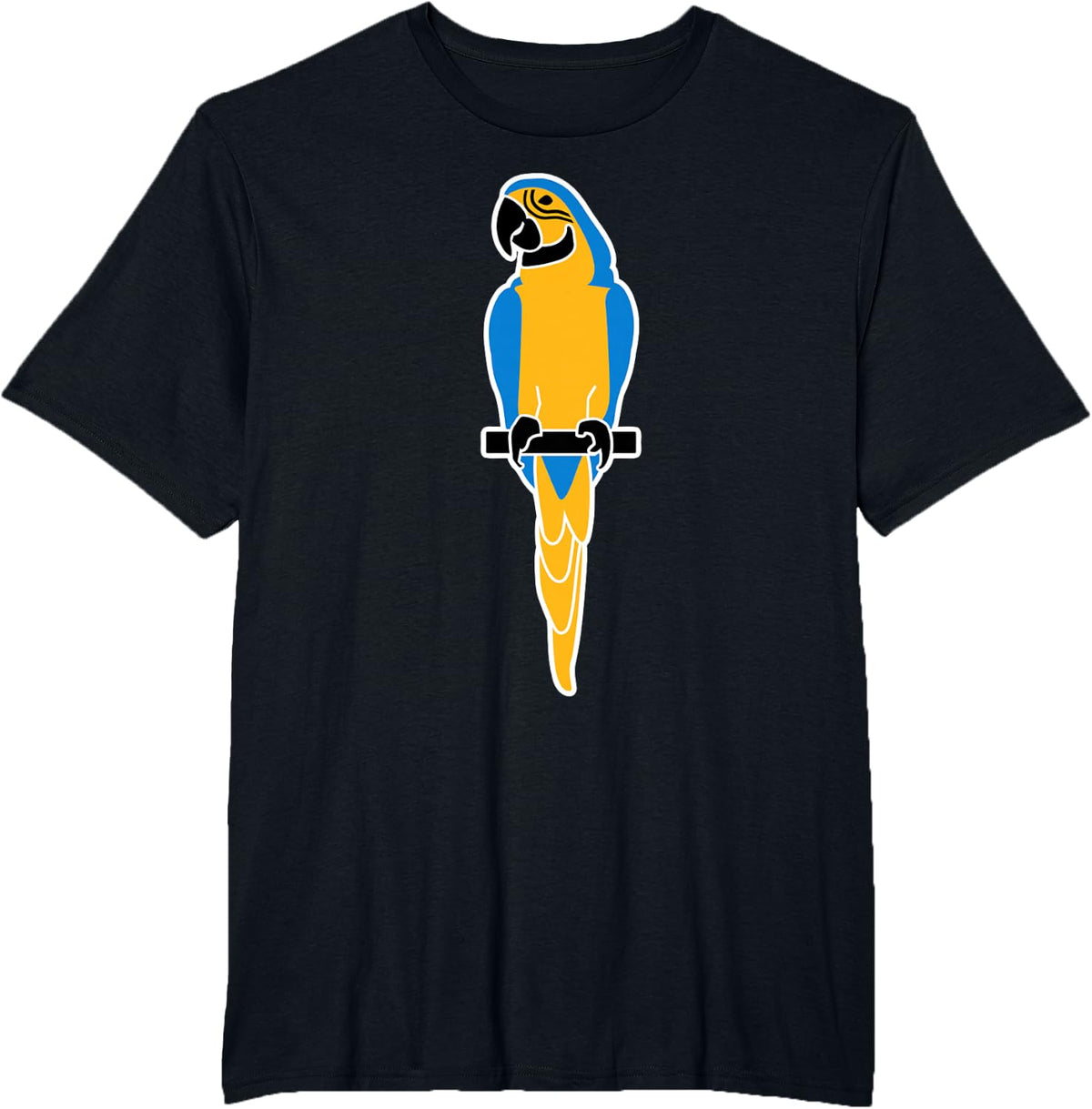 Colored parrot T-Shirt - Black