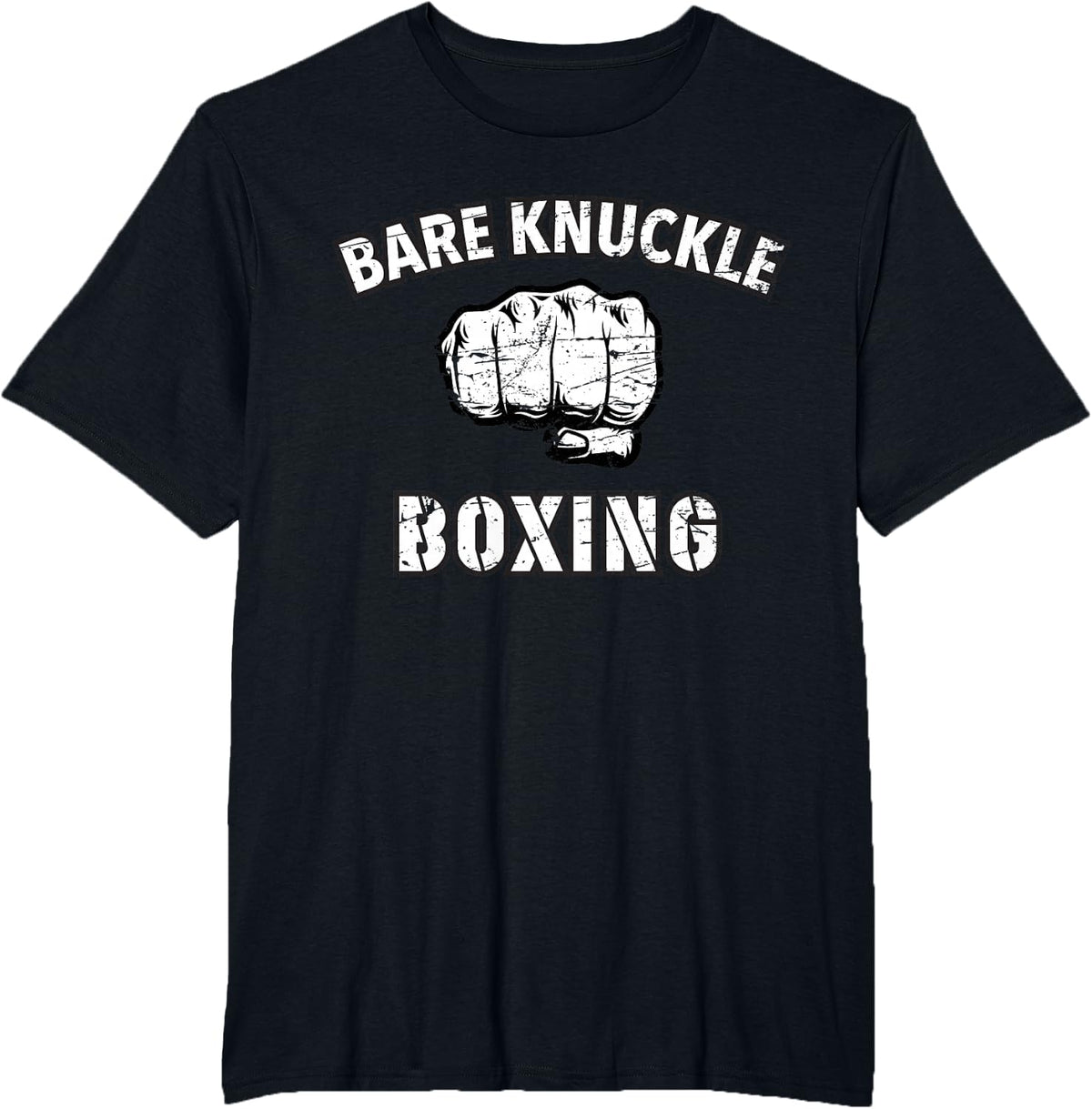 Bare Knuckle Boxing Boxer Fist Fight Martial Arts Fighter T-Shirt - Black