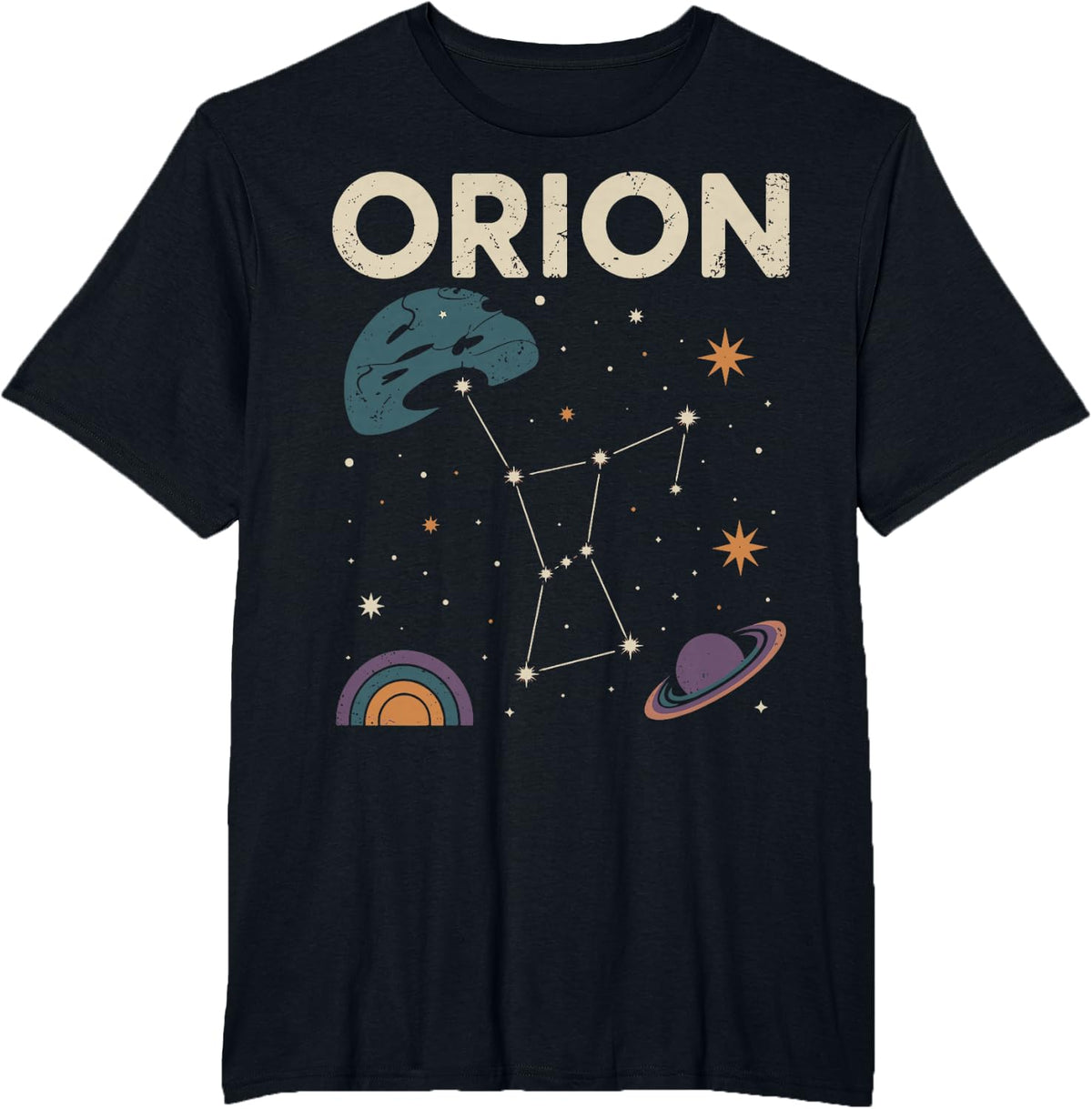 Orion Constellation Astronomy Lover Stargazing Gift T-Shirt - Black