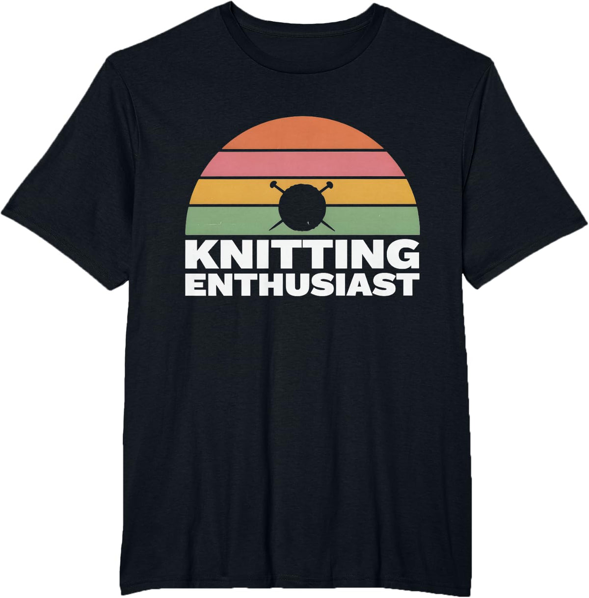 Knitter Knitting Retro T-Shirt - Black