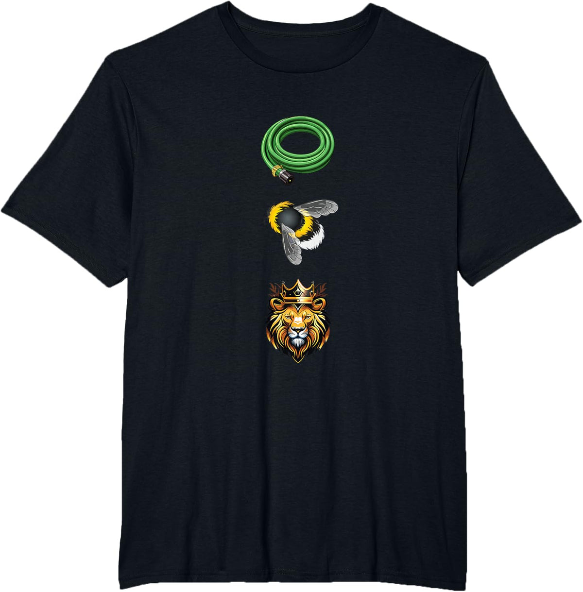 Hose Bee Lion Funny Hoes Be Lying Pun T-Shirt - Black