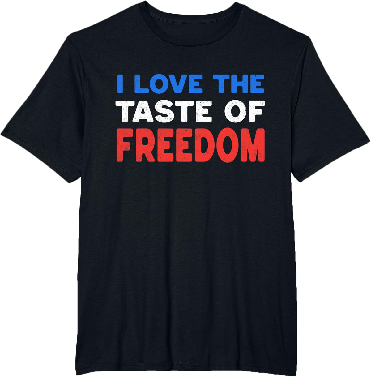 I Love The Taste of Freedom - Couples Matching 4th of July T-Shirt - Black