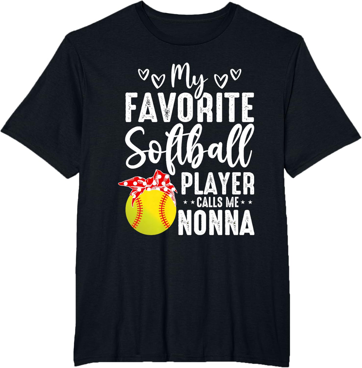 My Softball Player Calls Me Nonna T-Shirt - Black