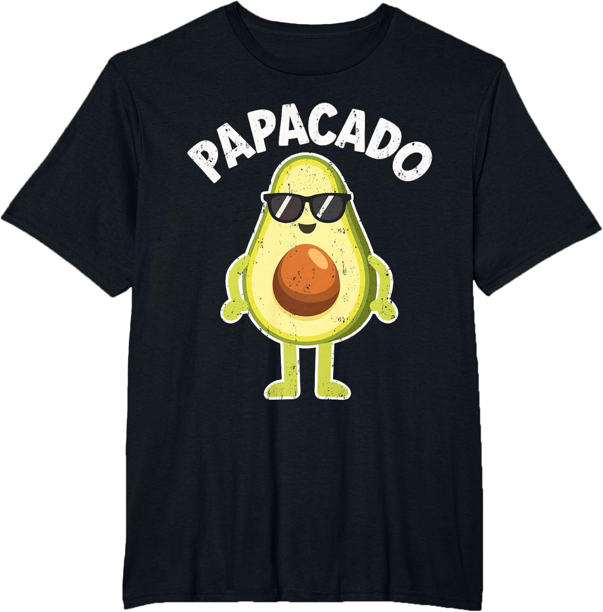 Papacado Shirt Men Avocado Future Dad Pregnancy Announcement T-Shirt - Black