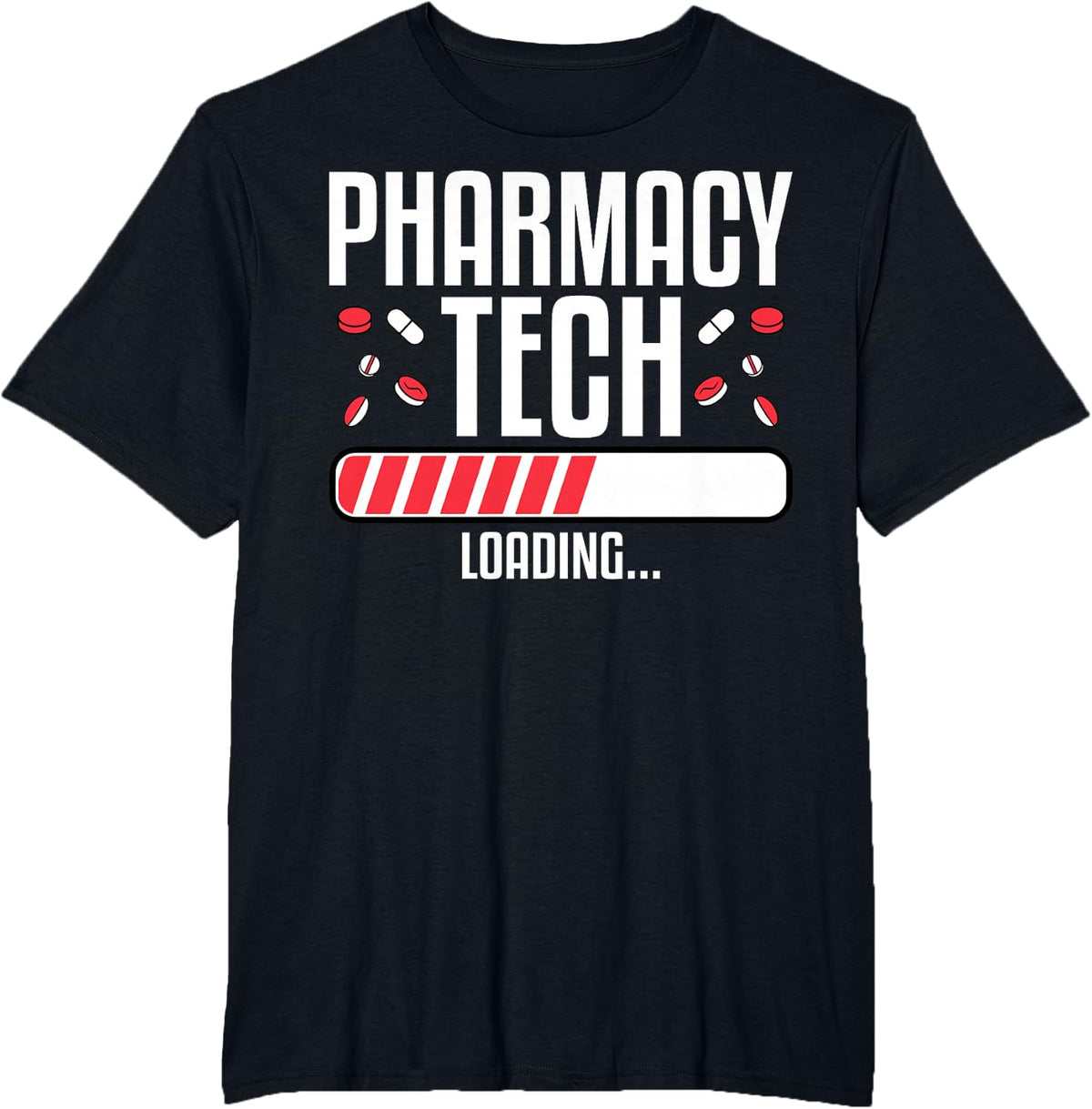 Pharmacy Tech Loading - Certified Pharmacist Pharmacology T-Shirt - Black