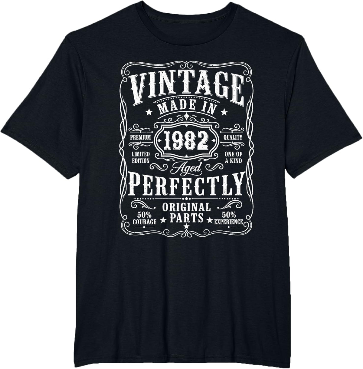 45th Birthday Gifts Vintage Legends Born in 1982 45 Year Old T-Shirt - Black