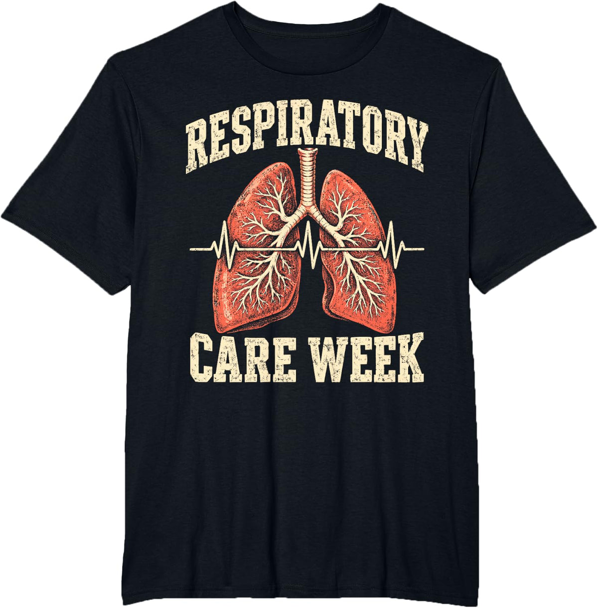 Lungs Care Week RT - Respiratory Therapist T-Shirt - Black