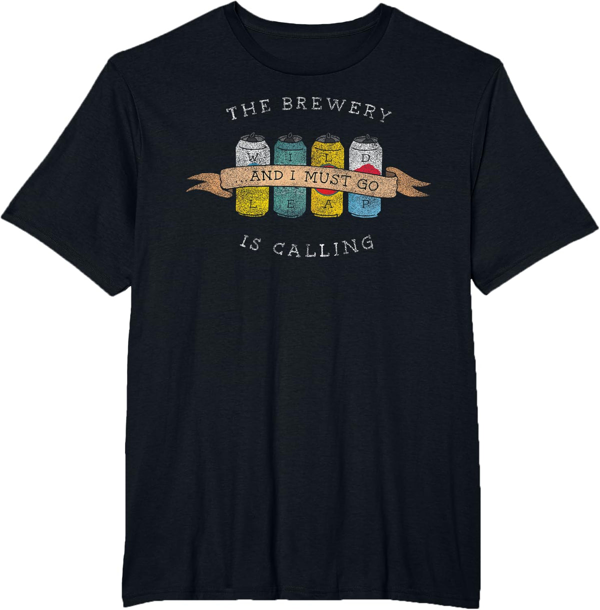 The Brewery Is Calling | Wild Leap T-Shirt - Black