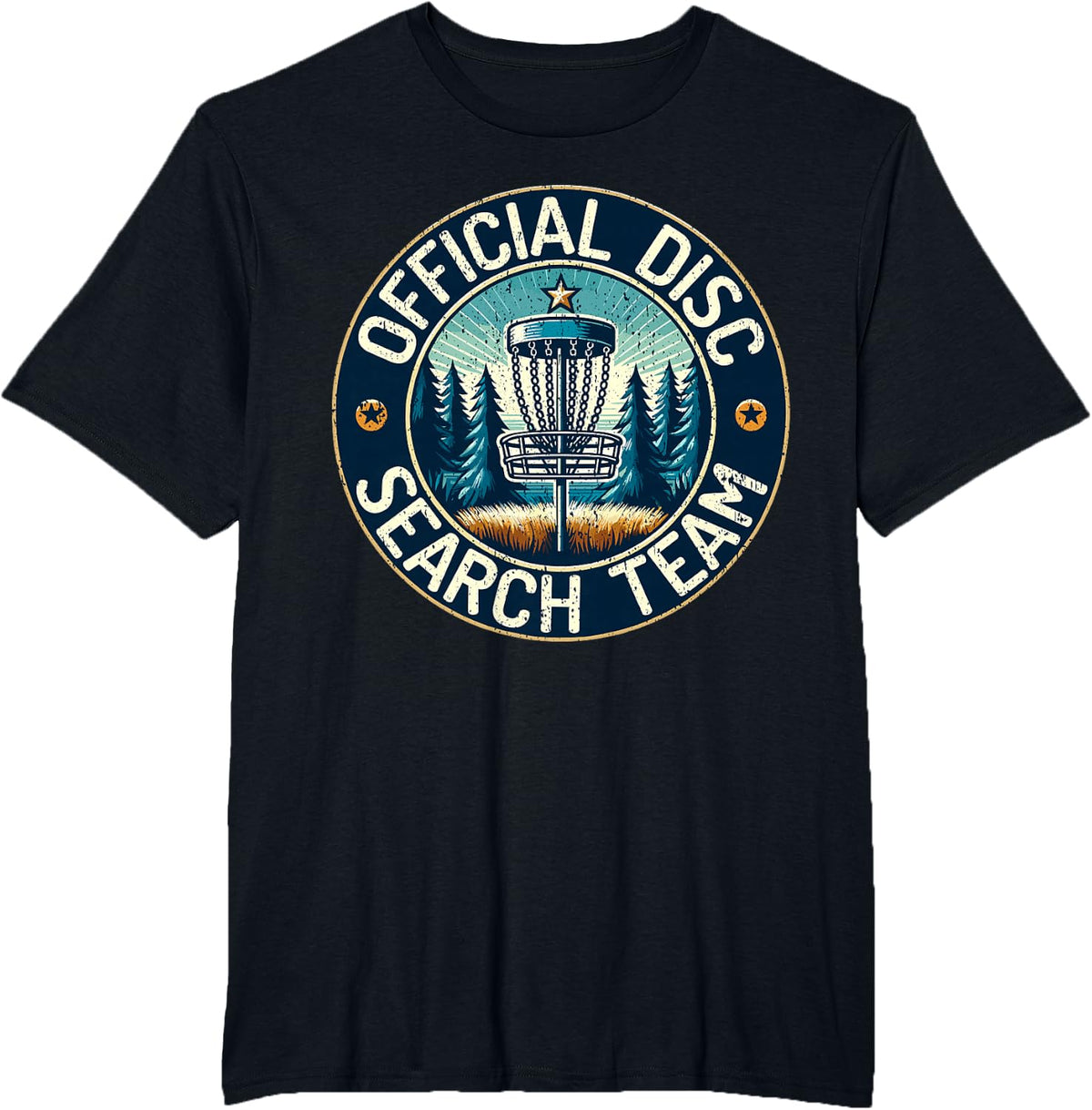 Disc Golfer I Disc Search Team I Disc Golf Player T-Shirt - Black