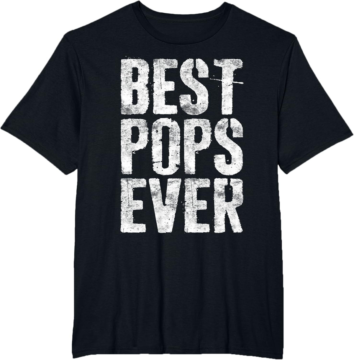 Best Pops Ever Shirt Men Fathers Day Grandfather T-Shirt - Black