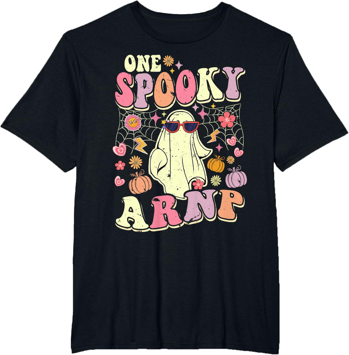One Spooky ARNP Halloween Ghost Nurse Practitioner T-Shirt - Black