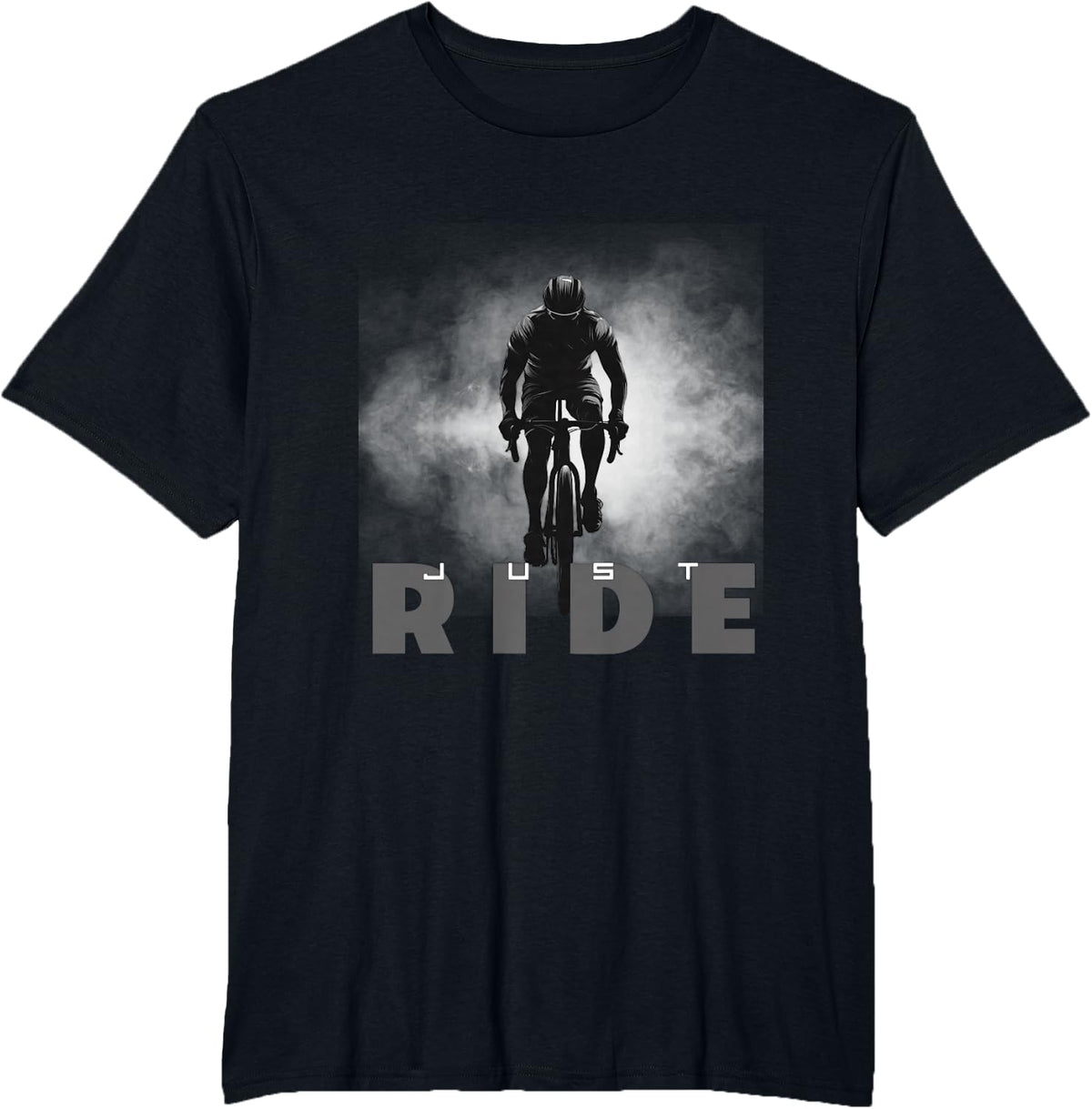Just Ride Road Biking Bicycle Cycling T-Shirt - Black