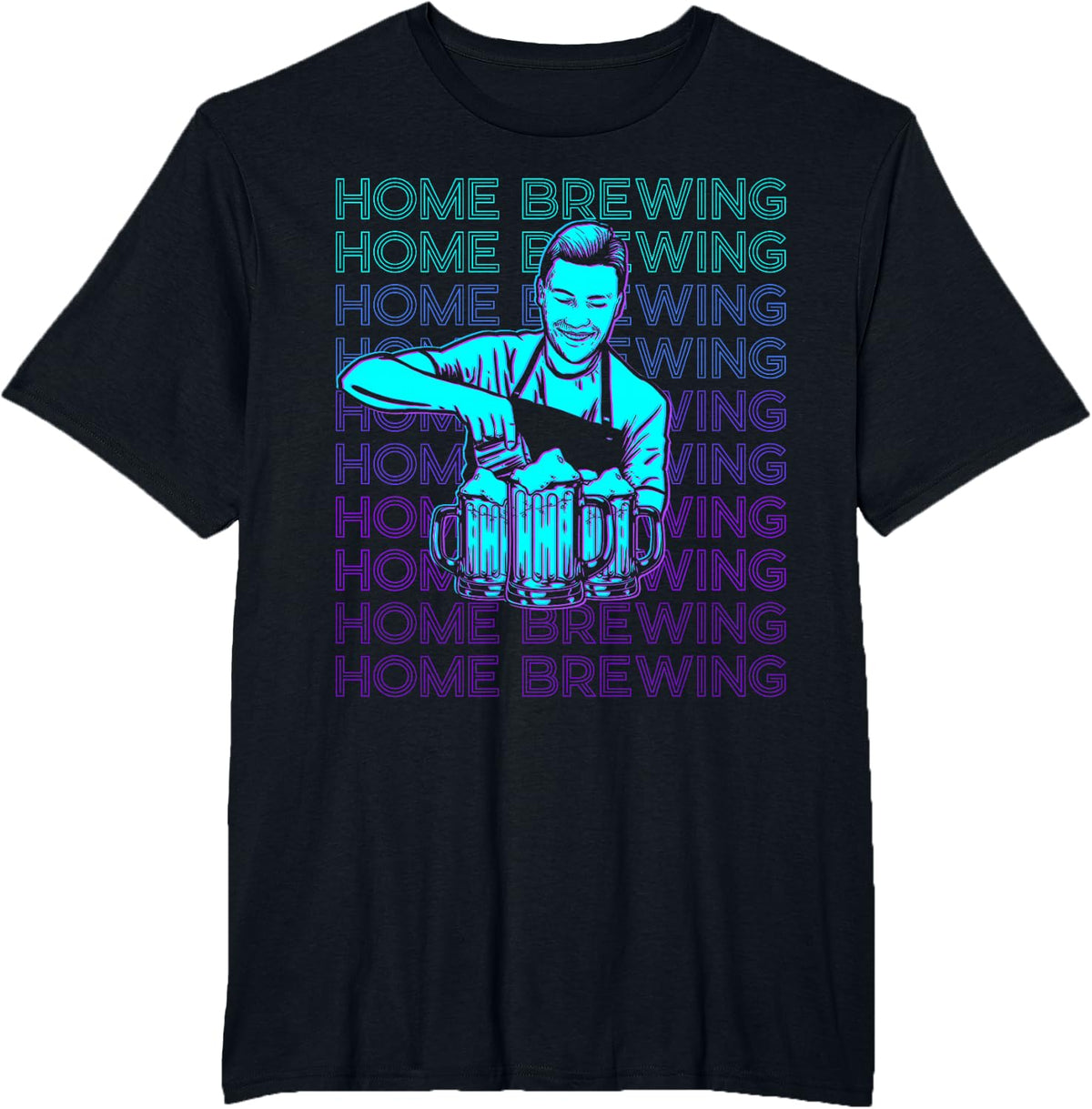 Home Brewing Home Brew Craft Beer Brewer Retro T-Shirt - Black