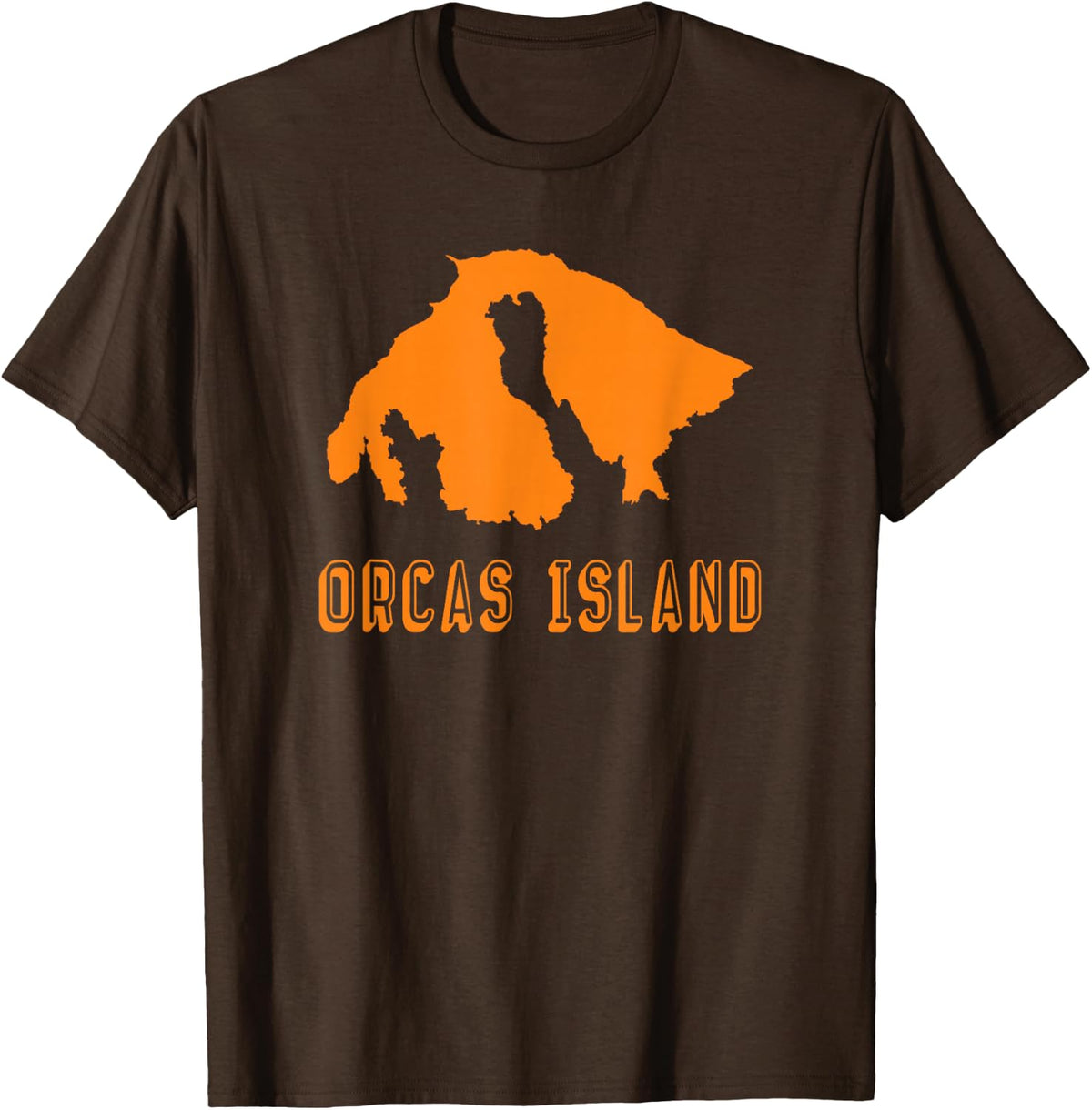 Orcas Island Washington Pacific Northwest PNW T-Shirt - Brown