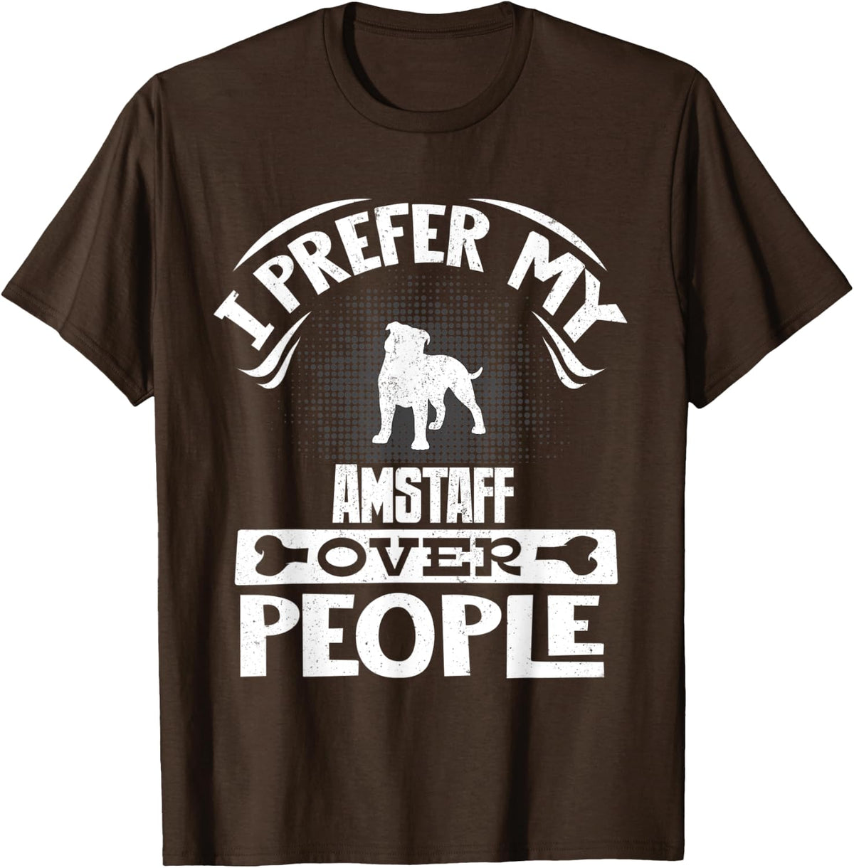 American Staffordshire Terrier T Shirt T-Shirt - Brown
