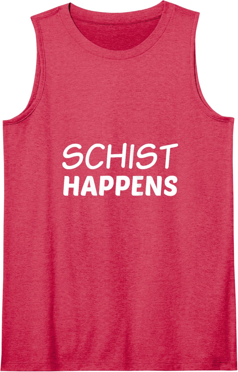 Geology Pun, Funny Geologist, Schist Happens Tank Top - Red