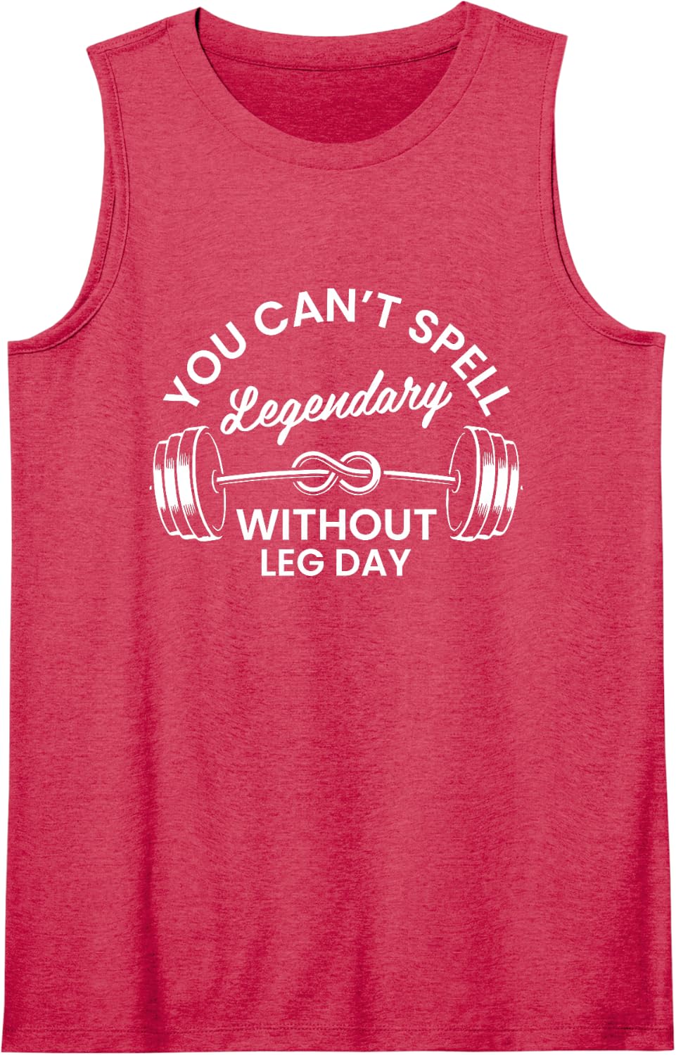 Leg Day Gym Workout Fitness Weight-Lifting Bodybuilding Sleeveless Tank Top - Red
