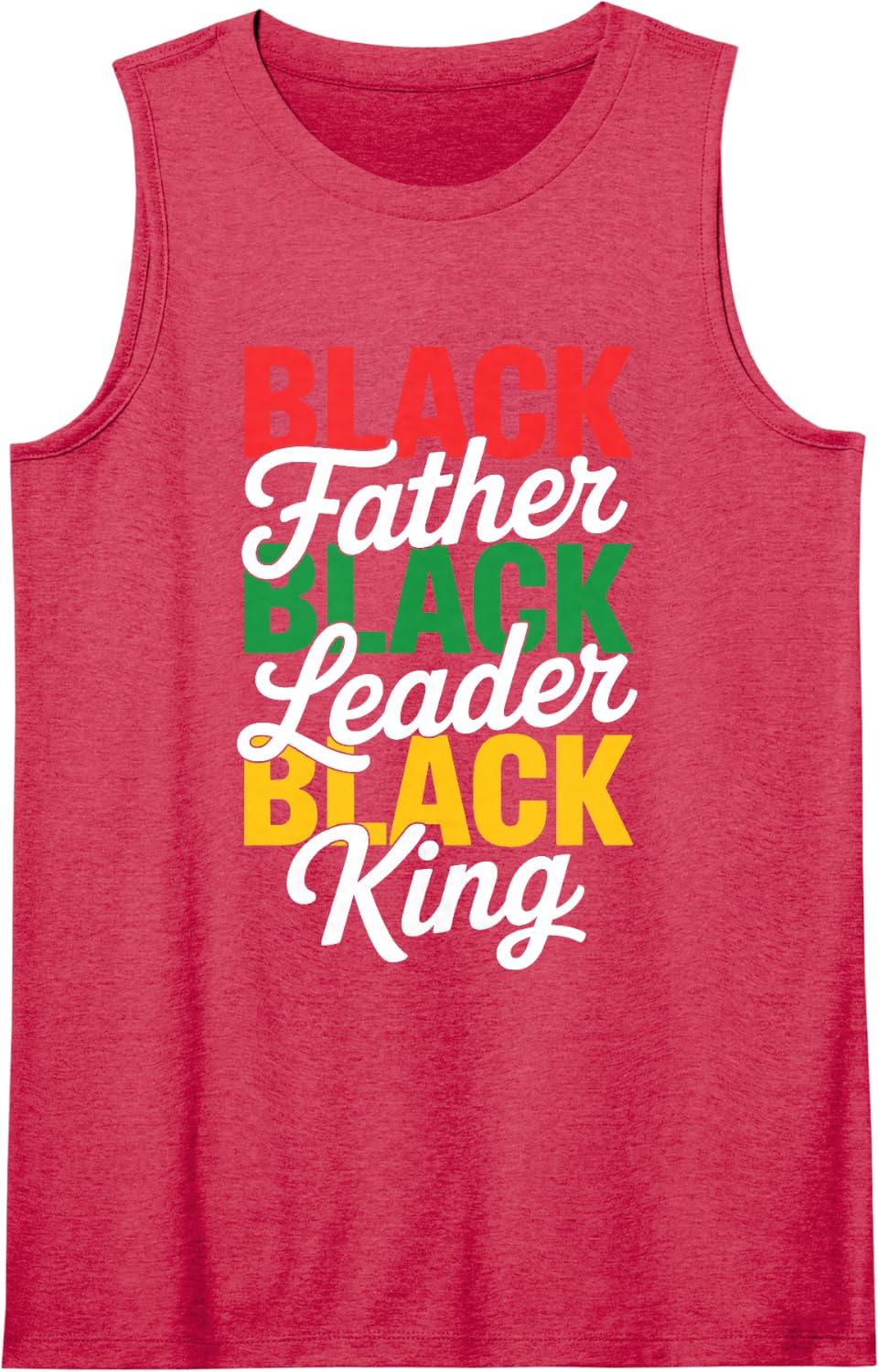 Black Father Leader King Juneteenth Black History Month Sleeveless Tank Top - Red