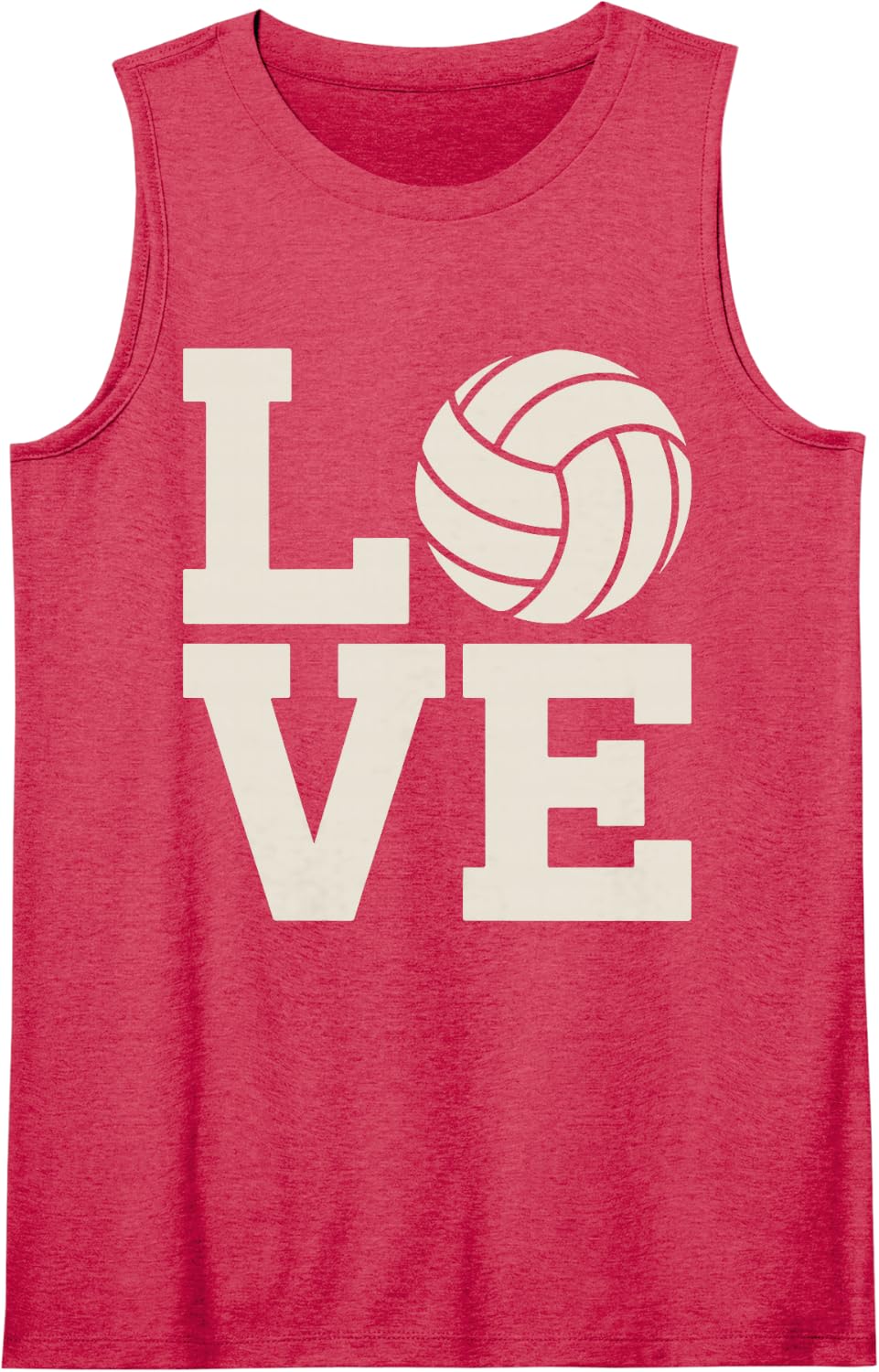 I Love Volleyball Design for Men Women Kid Coach Team Tank Top - Red