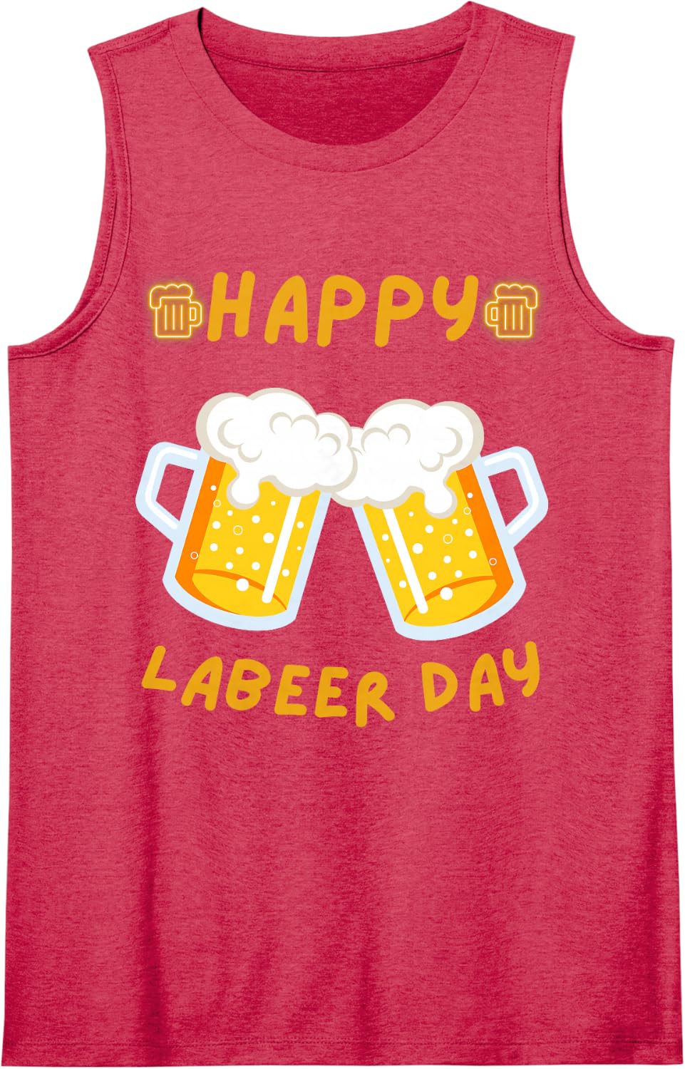 Happy Labeer Day Funny Labor Day American Worker Patriotic Sleeveless Tank Top - Red
