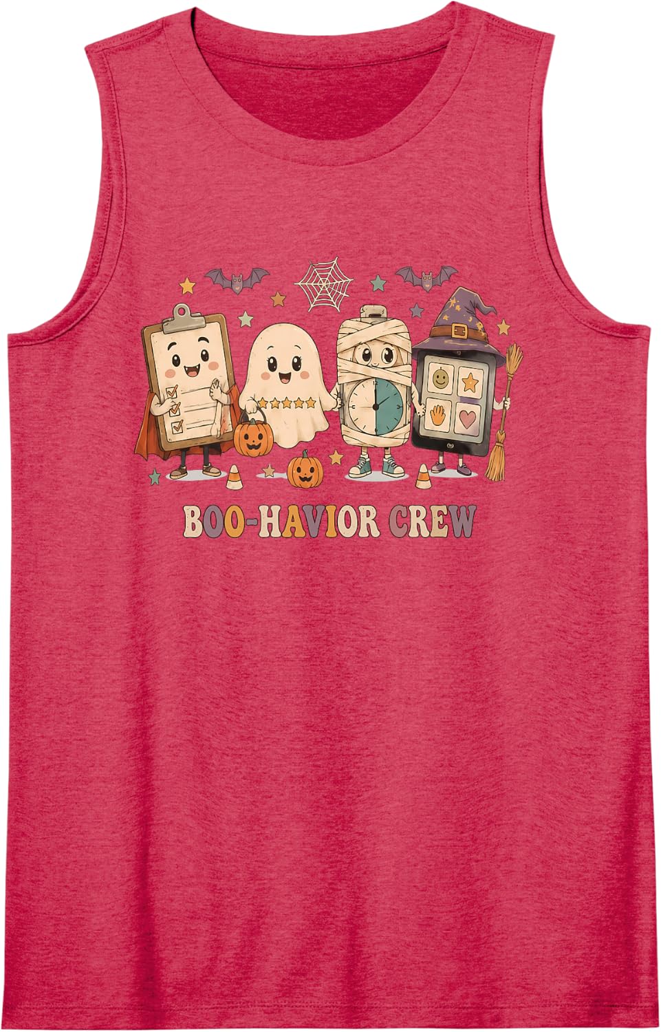 Boo-Havor Crew Behavior Analyst ABA RBT Halloween Costume Sleeveless Tank Top - Red
