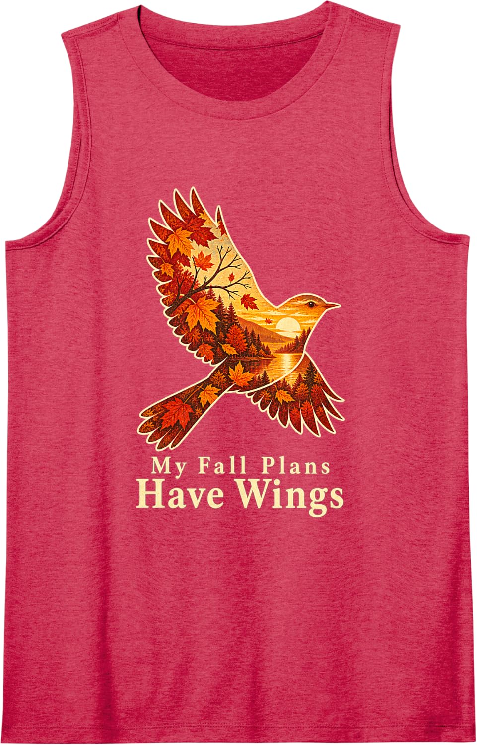 Birding Bird Watching Birder Fall Autumn Migration Women Sleeveless Tank Top - Red