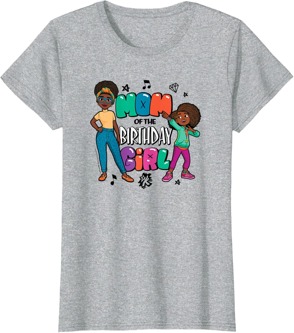 Mom of the Birthday Girl T-Shirt - Heather Grey