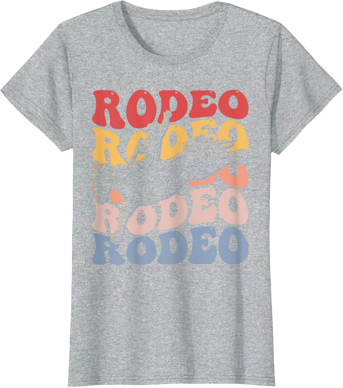 Rodeo Groovy Barrel Racer Barrel Racing T-Shirt - Heather Grey
