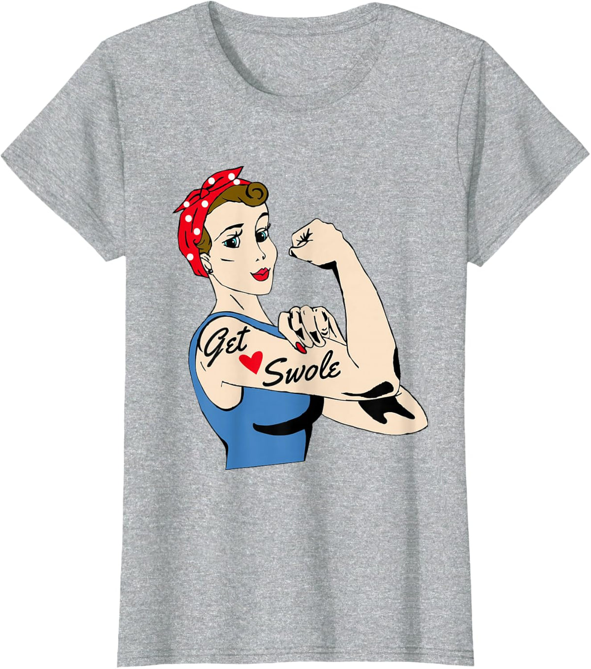 Funny Gym Exercise - Get Swole T-Shirt - Heather Grey