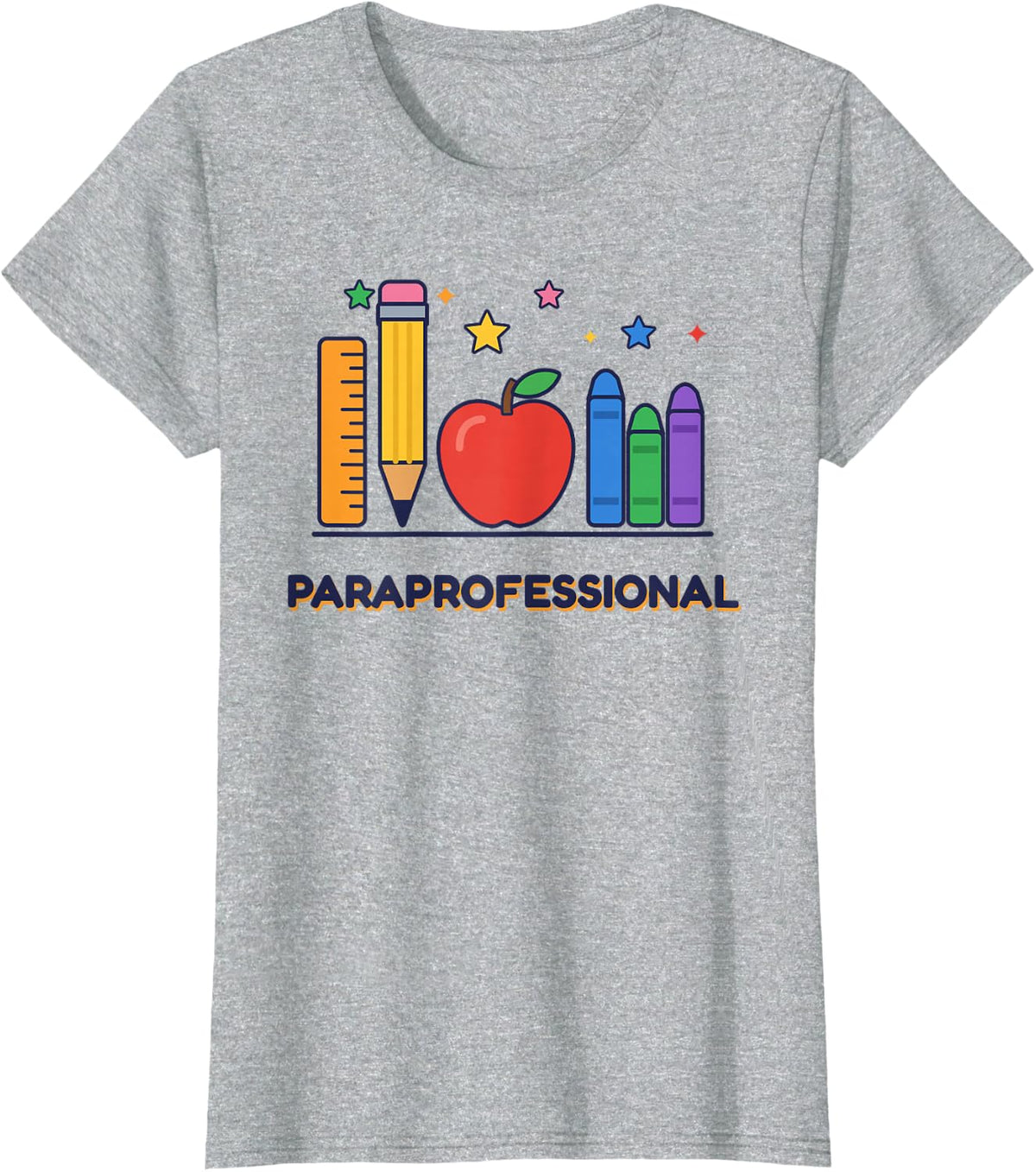 Paraprofessional Gifts Teacher Aide para Educator Women T-Shirt - Heather Grey