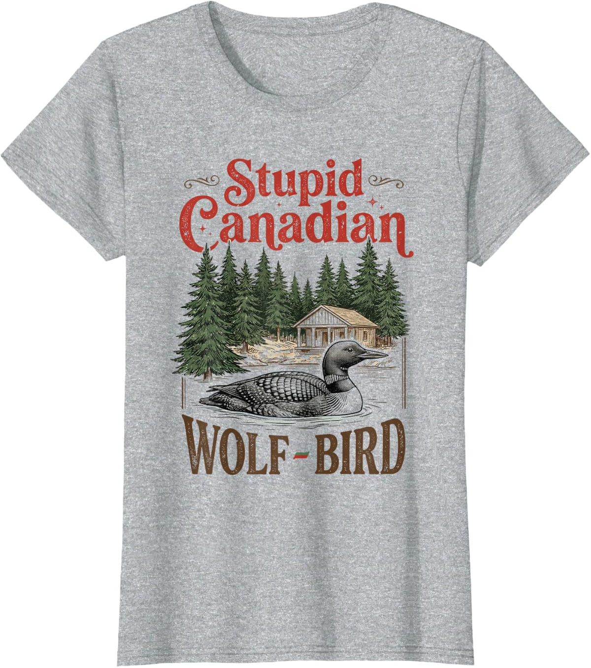 Heated Loon Hockey Meme T-Shirt - Heather Grey