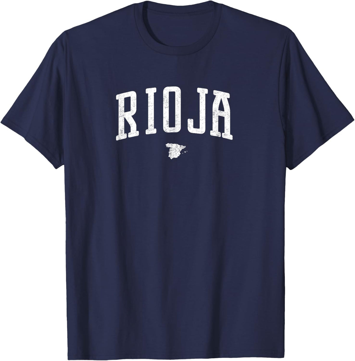 Rioja Spain Vintage City T-Shirt - Navy Blue