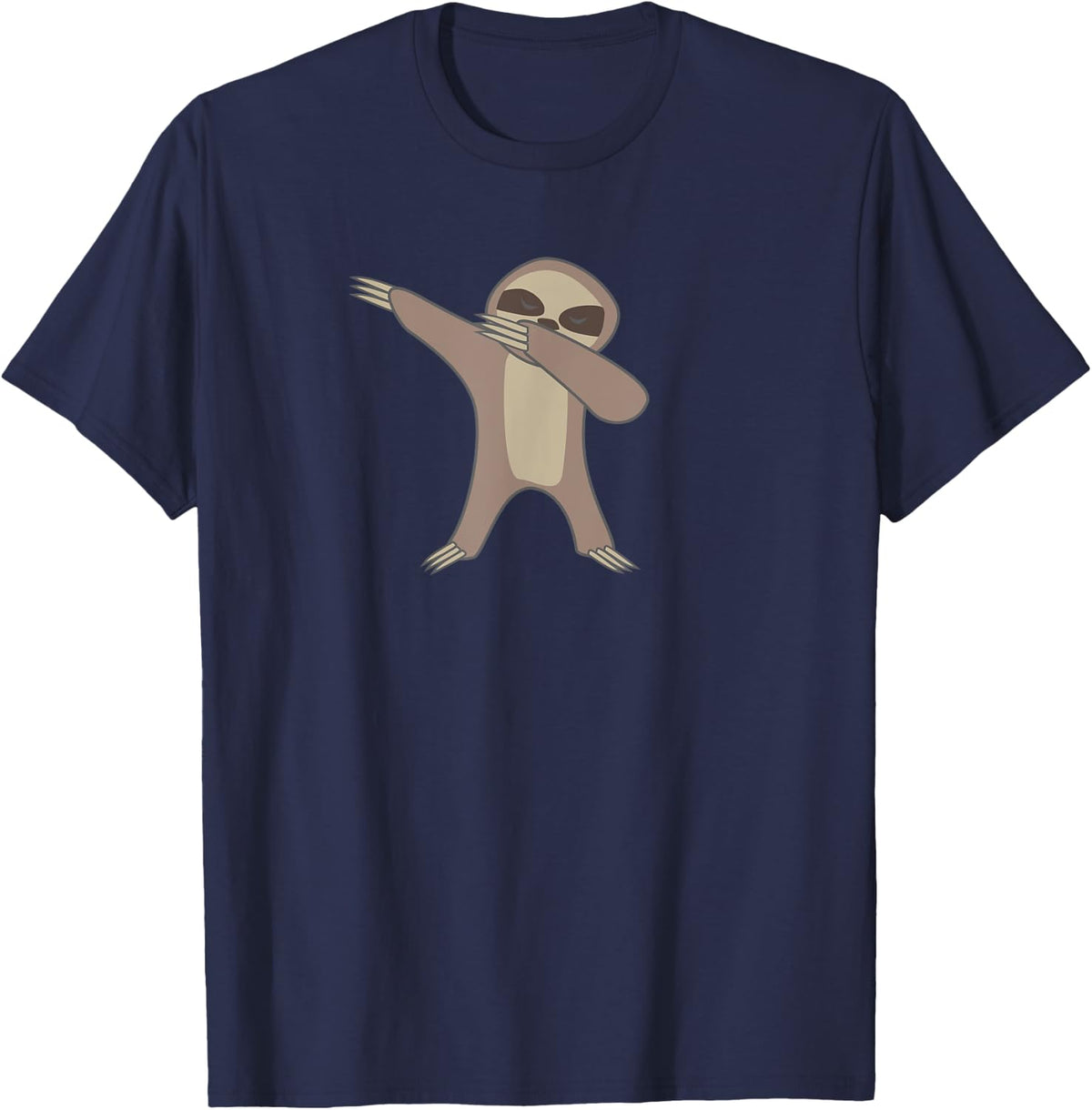 The Dabbing Sloth Shirt, Funny Cute Sloth Lover Gift T-Shirt - Navy Blue