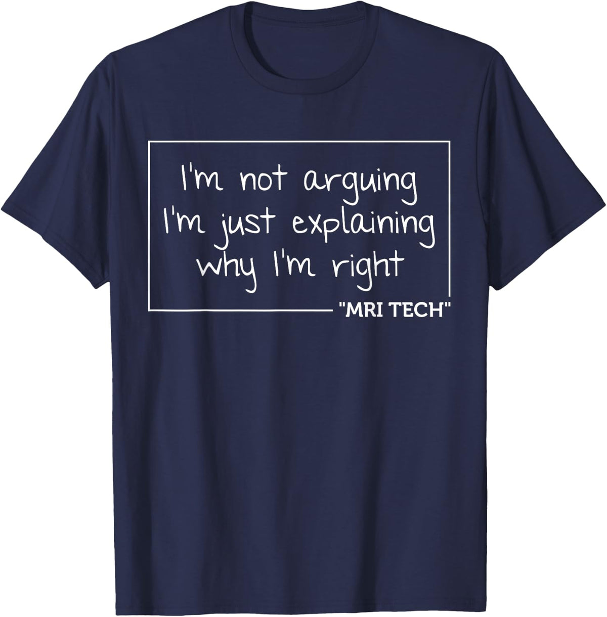 MRI TECH Gift Funny Job Title Profession Birthday Worker T-Shirt - Navy Blue