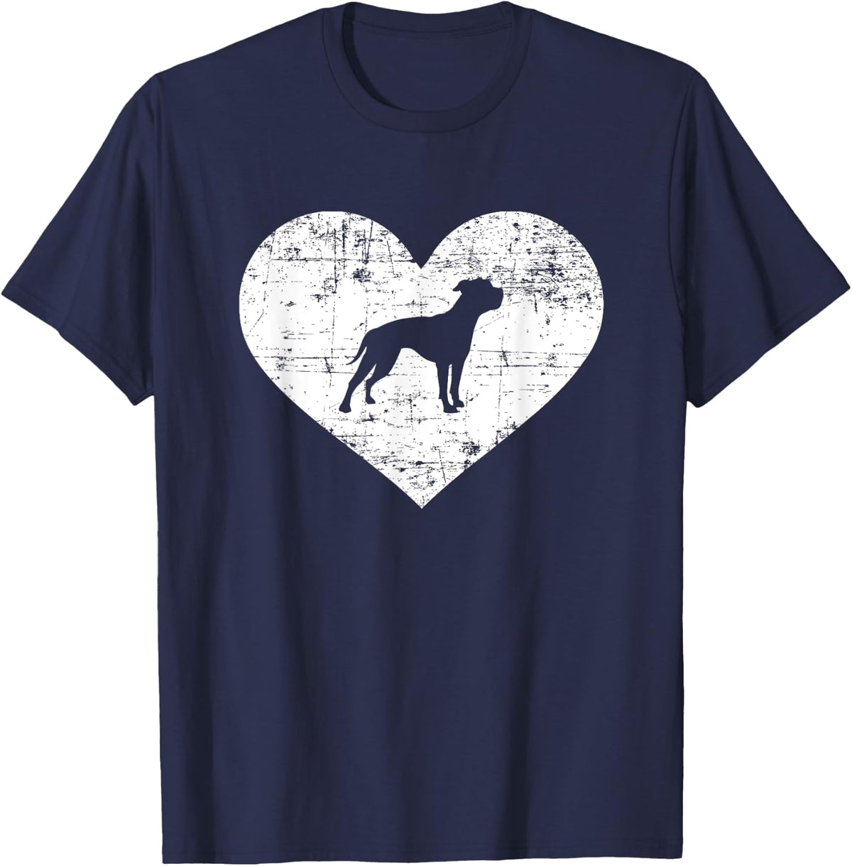 American Bulldog heart T-Shirt - Navy Blue