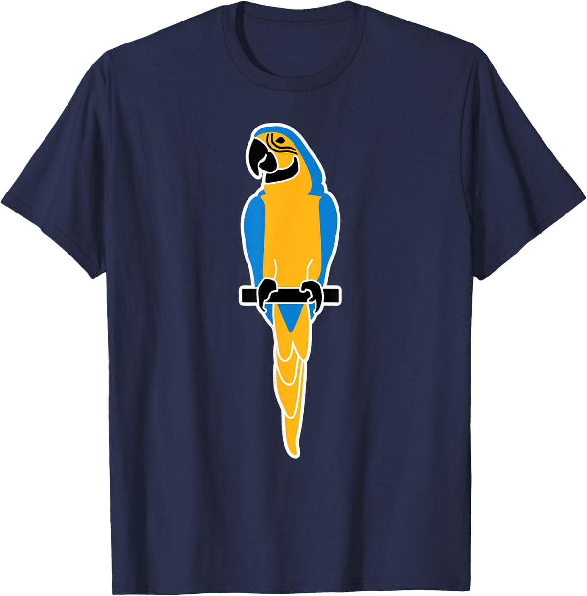 Colored parrot T-Shirt - Navy Blue