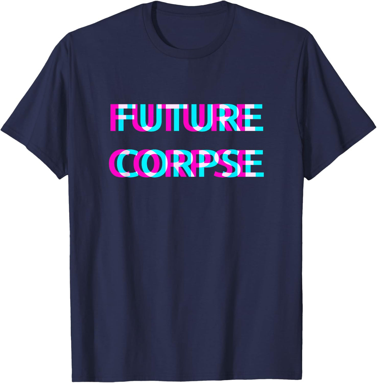 Future Corpse Coffin Goth Pastel Emo Stuff T-Shirt - Navy Blue