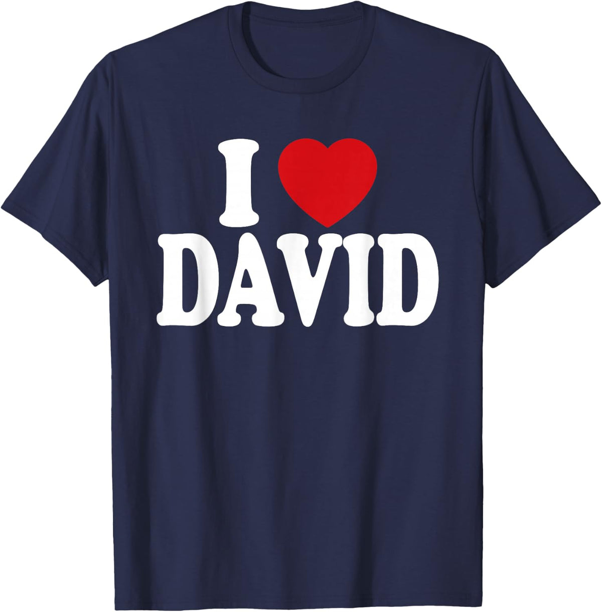 I HEART LOVE DAVID T-Shirt - Navy Blue