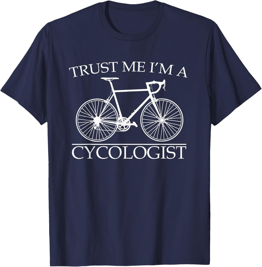 Trust Me I'm a Cycologist Cycling Gift | Cyclist | Bicycle T-Shirt - Navy Blue