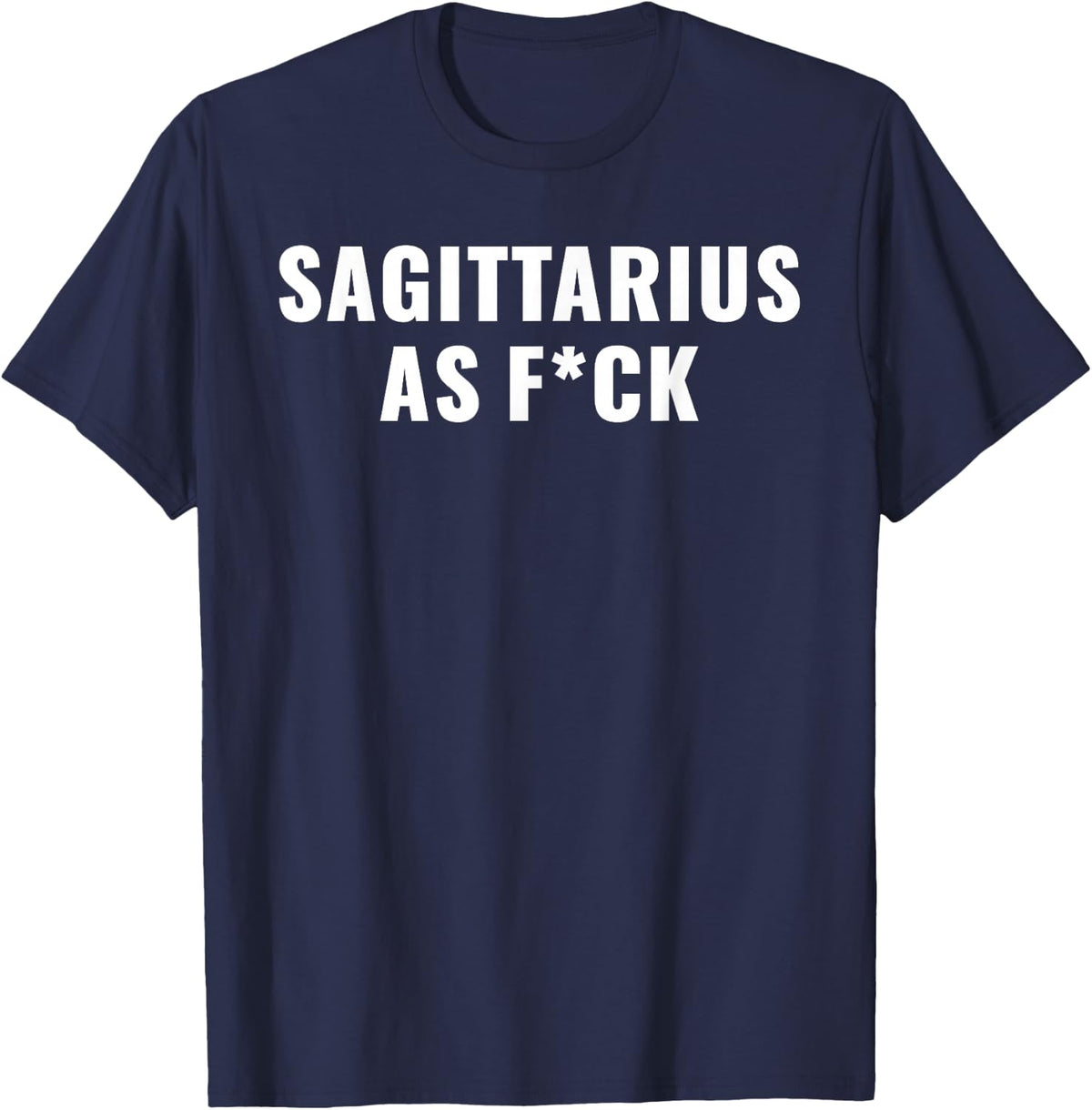 Sagittarius AF Zodiac Star Sign Astrology Horoscope Birthday T-Shirt - Navy Blue