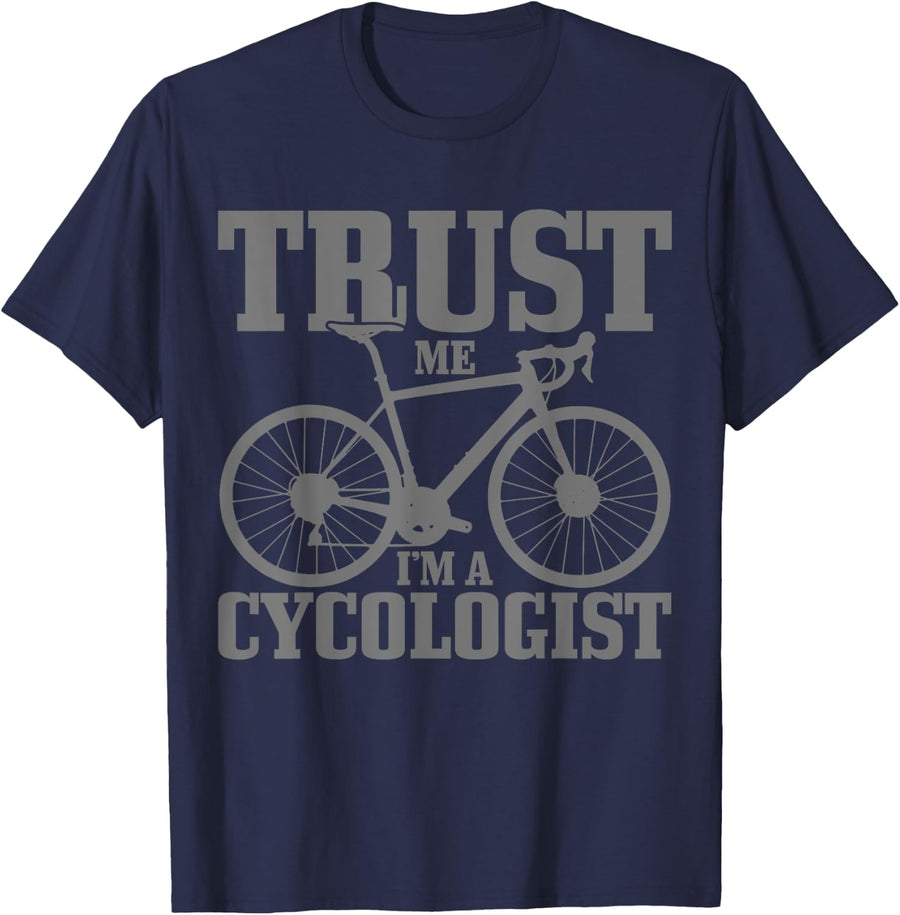 Cycologist Cycling T-Shirt Funny Cyclist Gift Tee Road Bike Racing Shirt for Men Women - Navy Blue