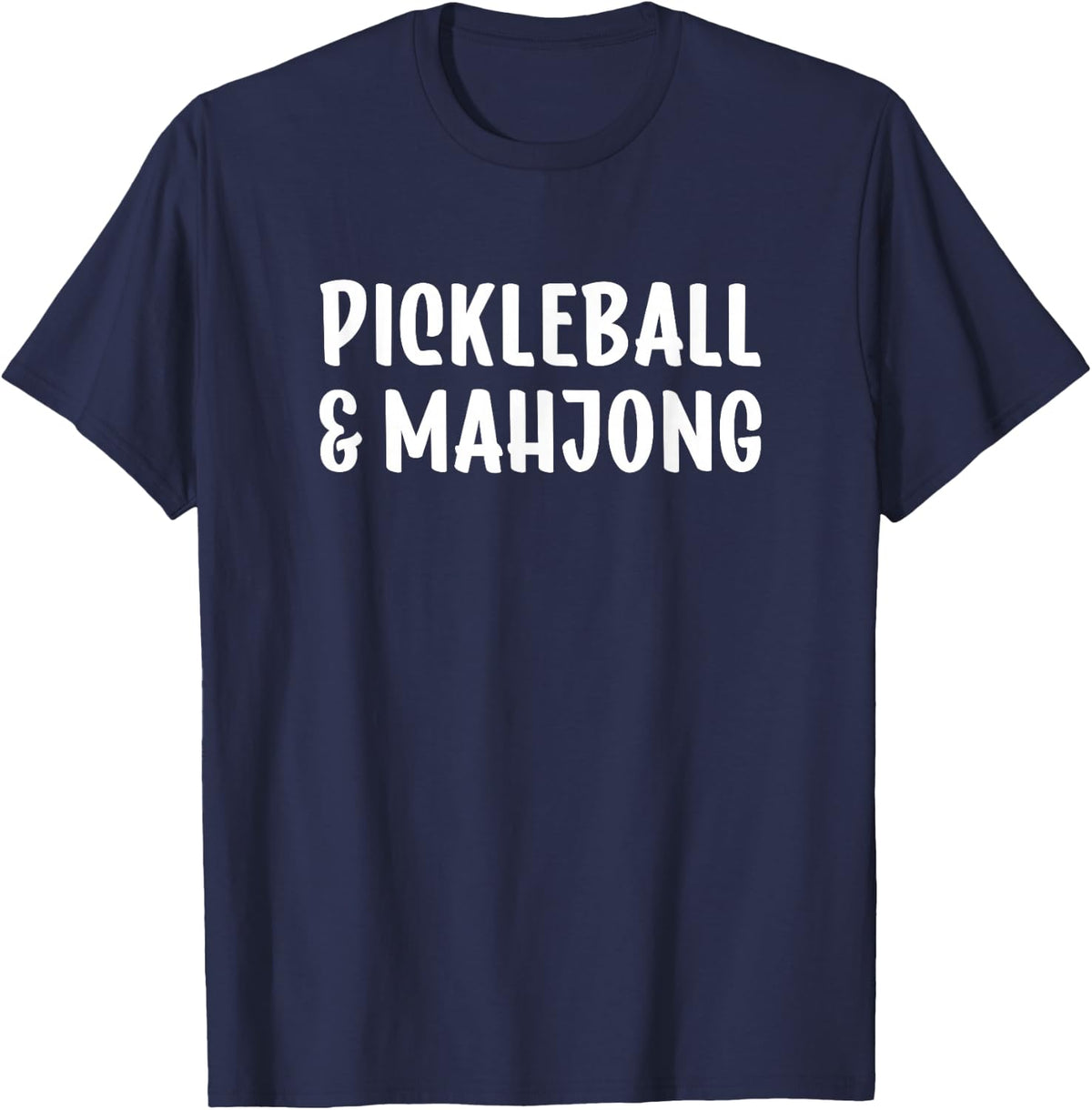 Pickleball and Mahjong T-Shirt - Navy Blue
