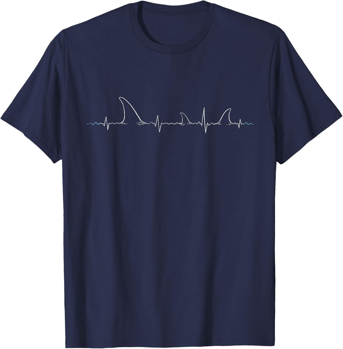 Orca Heartbeat Killer Whale Pulse Ocean Fans T-Shirt - Navy Blue