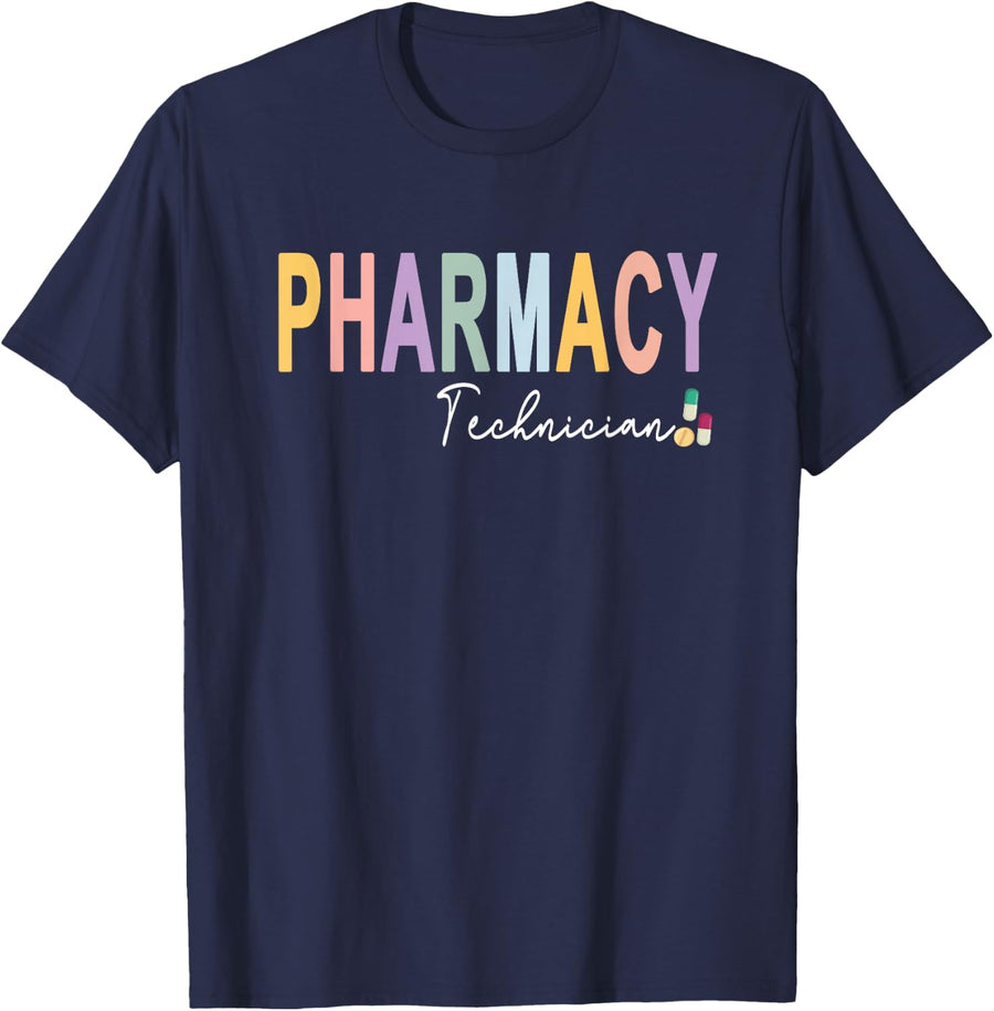 Pharmacy Technician Pharmacist Certified Pharm Tech Women T-Shirt - Navy Blue